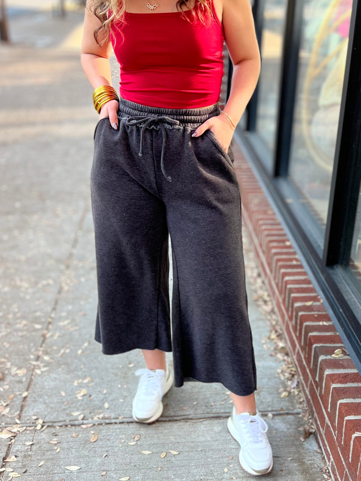 Acid Wash Fleece Sweatpants with Pockets-190 Leggins/Pants-Zenana-Peachy Keen Boutique, Women's Fashion Boutique, Located in Cape Girardeau and Dexter, MO