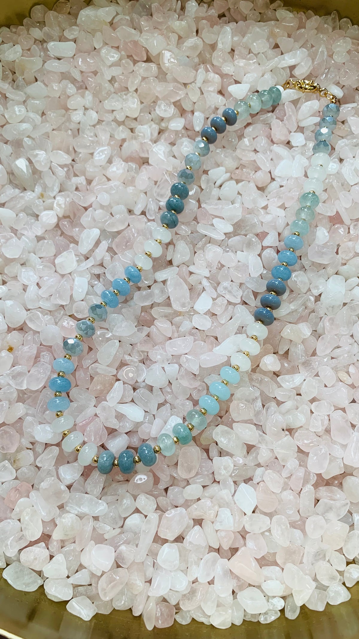 Beckie Beaded Necklace, Blue-Necklaces-Kenze Panne-Peachy Keen Boutique, Women's Fashion Boutique, Located in Cape Girardeau and Dexter, MO