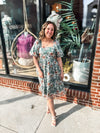 Olive Floral Midi Dress-182 Dressy Dress-BaeVely-Peachy Keen Boutique, Women's Fashion Boutique, Located in Cape Girardeau and Dexter, MO