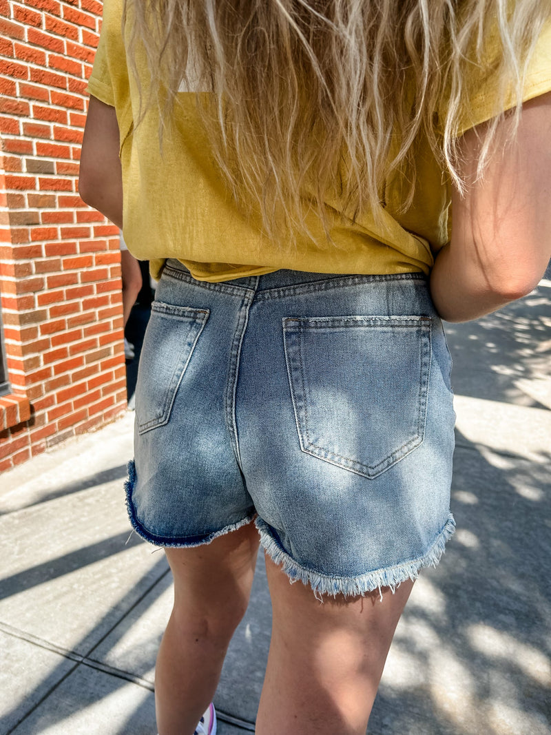 Jessie Light Wash Denim Jeans-200 Shorts/Skirts-Anniewear-Peachy Keen Boutique, Women's Fashion Boutique, Located in Cape Girardeau and Dexter, MO
