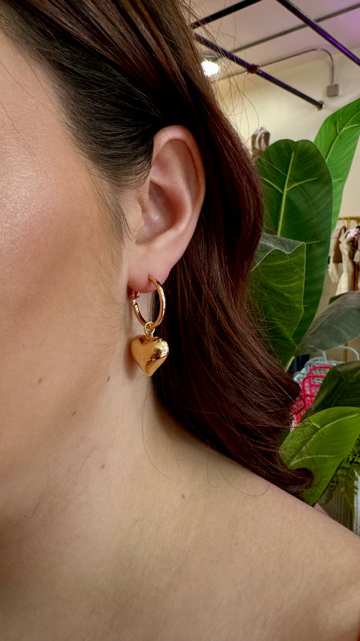 Keke Gold Heart Earrings-earrings-Kenze Panne-Peachy Keen Boutique, Women's Fashion Boutique, Located in Cape Girardeau and Dexter, MO