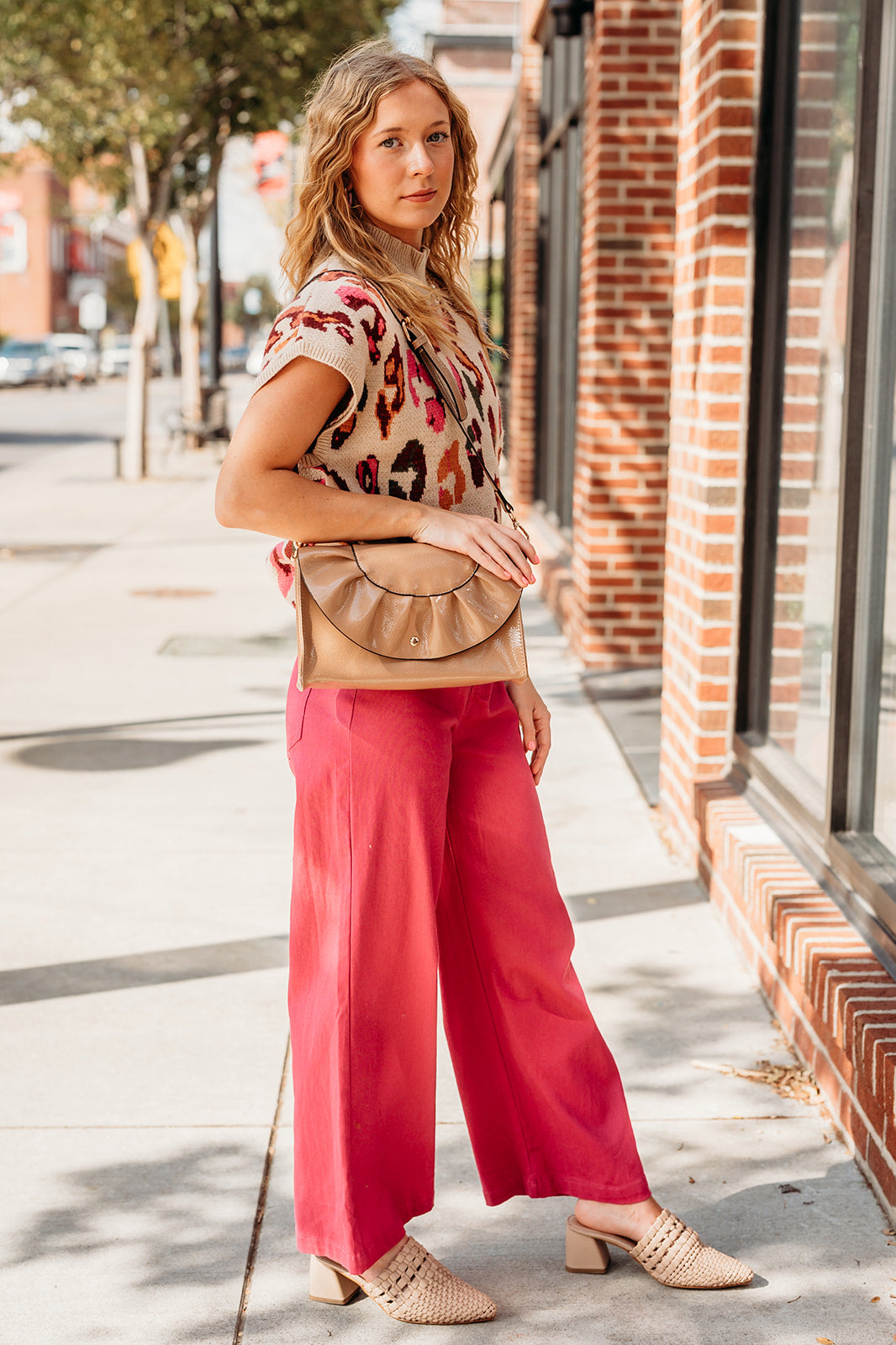 Magenta Wide Leg Pants-210 Denim-Entro-Peachy Keen Boutique, Women's Fashion Boutique, Located in Cape Girardeau and Dexter, MO