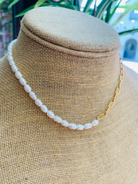 Pennie Paperclip Pearl Necklace-Necklaces-3 Souls Jewelry-Peachy Keen Boutique, Women's Fashion Boutique, Located in Cape Girardeau and Dexter, MO