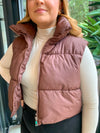 Bella Coffee Puffer Vest-Shirts & Tops-Zenana-Peachy Keen Boutique, Women's Fashion Boutique, Located in Cape Girardeau and Dexter, MO