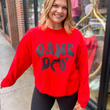 Tongues Out for Game Day Graphic Crewneck-Tops - Sweatshirts-Peachy Keen Boutique-Peachy Keen Boutique, Women's Fashion Boutique, Located in Cape Girardeau and Dexter, MO