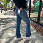 Flying Monkey | Mid Rise Medium Dark Wash Lightly Distressed Bootcut Denim Jeans-Bottoms - Denim-Flying Monkey-Peachy Keen Boutique, Women's Fashion Boutique, Located in Cape Girardeau and Dexter, MO