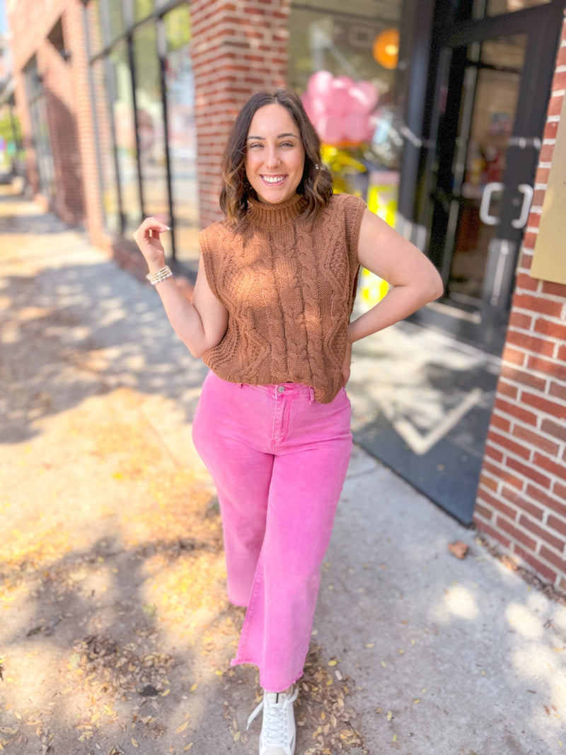 Hot Pink Distressed Hem Jeans-Bottoms - Denim-Zenana-Peachy Keen Boutique, Women's Fashion Boutique, Located in Cape Girardeau and Dexter, MO