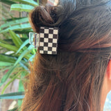 Black & White Small Checkered Hair Clip-Accessories - Hair-Tracylynn Designs-Peachy Keen Boutique, Women's Fashion Boutique, Located in Cape Girardeau and Dexter, MO