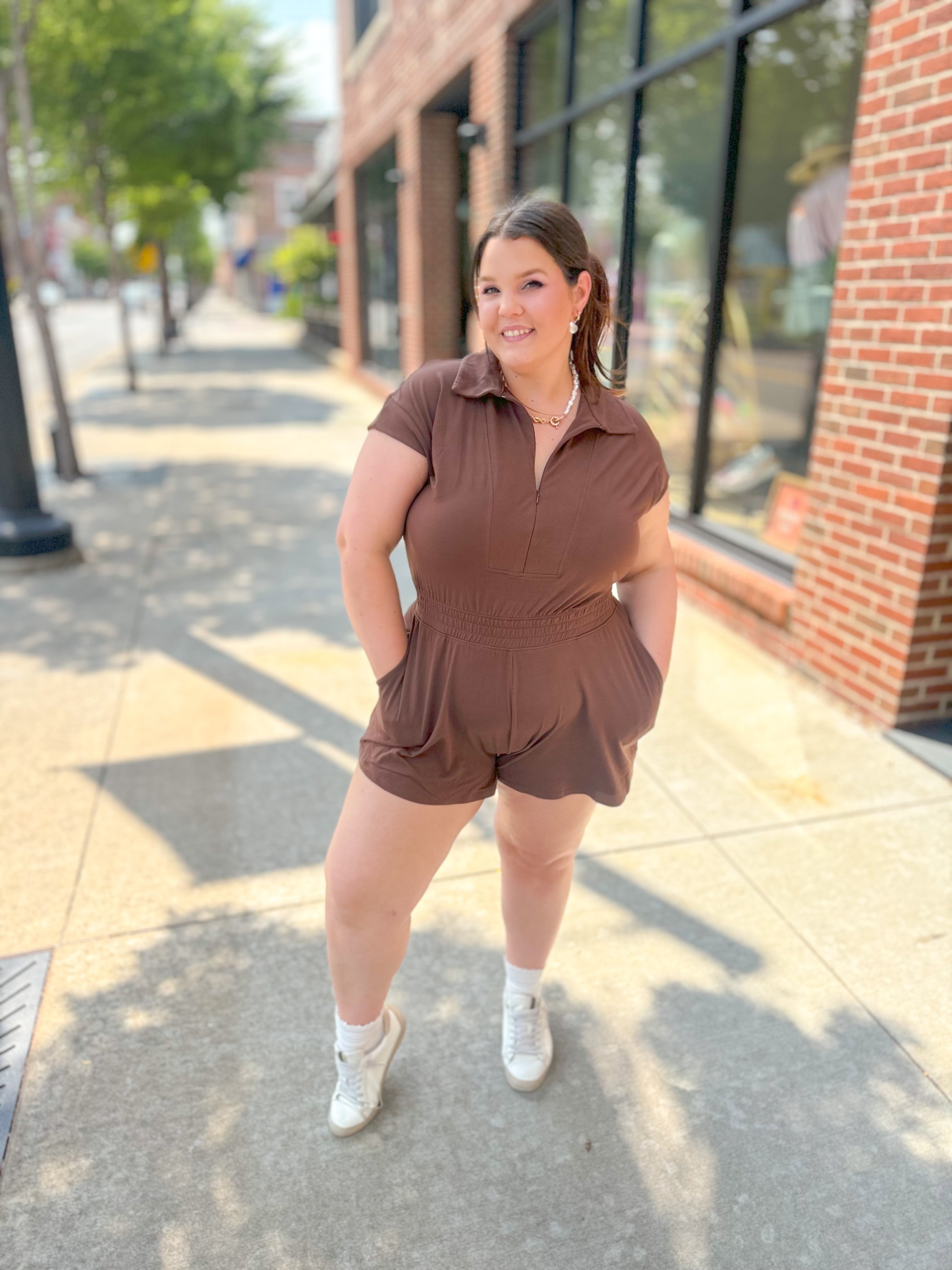 Coffee Run Tennis Romper-Jumpsuits & Rompers-Rae Mode-Peachy Keen Boutique, Women's Fashion Boutique, Located in Cape Girardeau and Dexter, MO