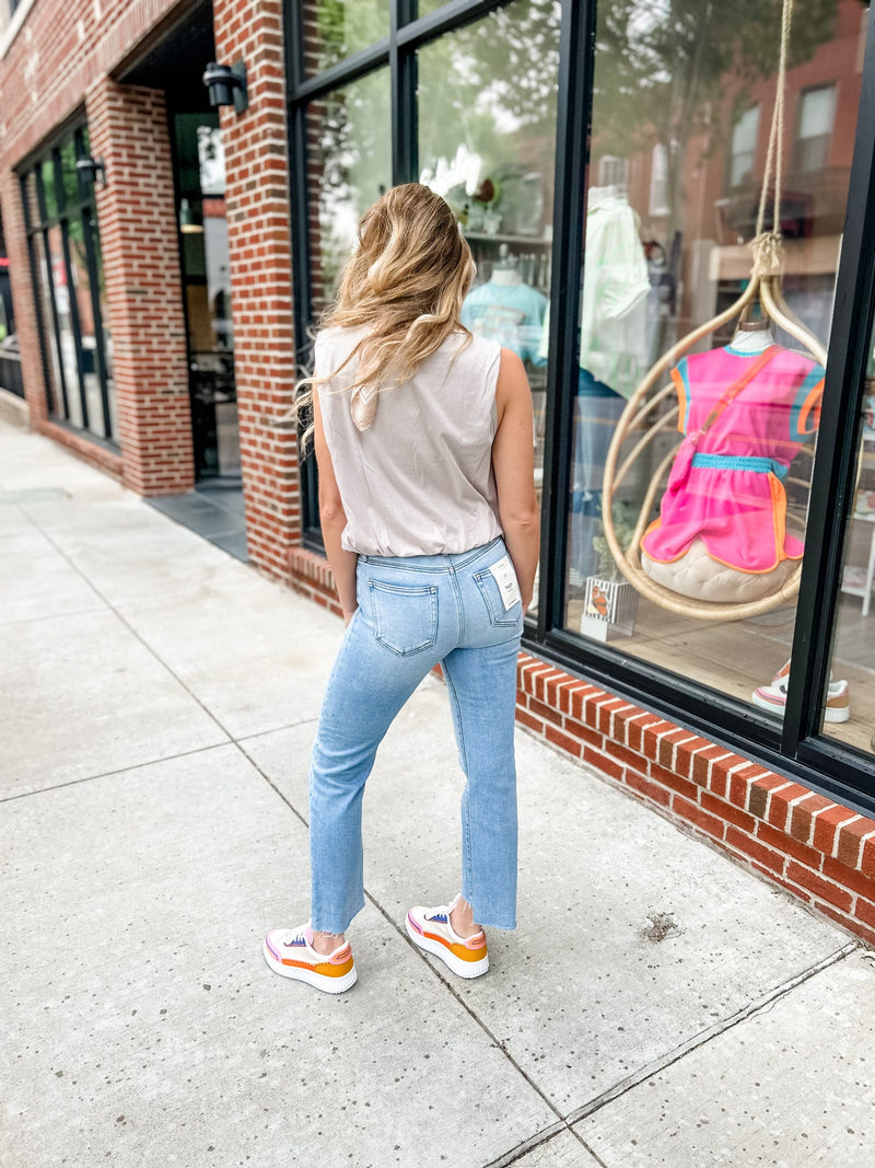 Hidden | Tracey Light Wash Straight Jeans-Bottoms - Denim-Hidden-Peachy Keen Boutique, Women's Fashion Boutique, Located in Cape Girardeau and Dexter, MO