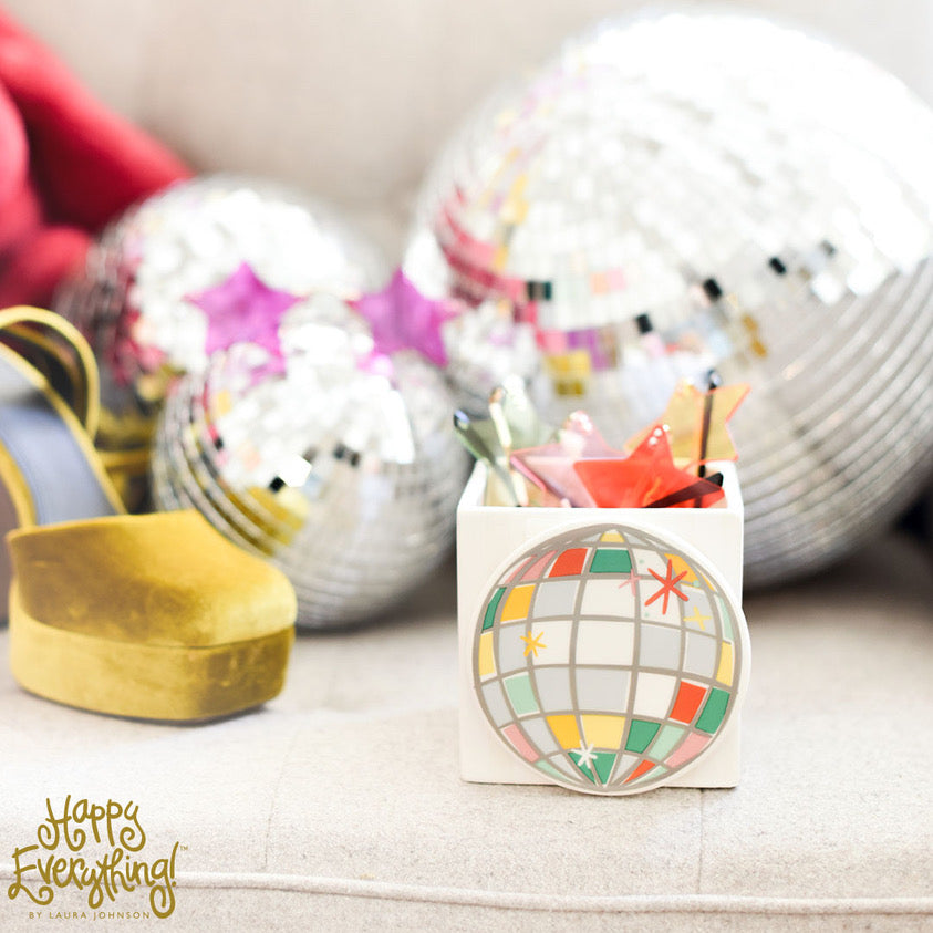 Spring Party Disco Ball Mini Attachment-Home - Decor-Happy Everything-Peachy Keen Boutique, Women's Fashion Boutique, Located in Cape Girardeau and Dexter, MO