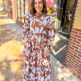 Christina Floral Midi Dress-Dresses-Jodifl-Peachy Keen Boutique, Women's Fashion Boutique, Located in Cape Girardeau and Dexter, MO