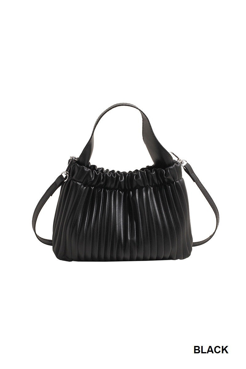 Annie Vegan Leather Crossbody Bucket Bag - Black-Bags - Purses & Handbags-Zenana-Peachy Keen Boutique, Women's Fashion Boutique, Located in Cape Girardeau and Dexter, MO