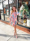 Sheer Pattern Long Sleeve Tie Dress-182 Dressy Dress-Sweet Generis-Peachy Keen Boutique, Women's Fashion Boutique, Located in Cape Girardeau and Dexter, MO