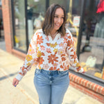 Baylee Floral Sweater Top-Tops - Sweaters-Main Strip-Peachy Keen Boutique, Women's Fashion Boutique, Located in Cape Girardeau and Dexter, MO