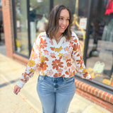 Baylee Floral Sweater Top-Tops - Sweaters-Main Strip-Peachy Keen Boutique, Women's Fashion Boutique, Located in Cape Girardeau and Dexter, MO