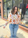 Baylee Floral Sweater Top-Tops - Sweaters-Main Strip-Peachy Keen Boutique, Women's Fashion Boutique, Located in Cape Girardeau and Dexter, MO