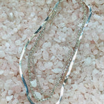 Tina Silver Crystal Layered Necklace-Jewelry - Necklaces-Kenze Panne-Peachy Keen Boutique, Women's Fashion Boutique, Located in Cape Girardeau and Dexter, MO