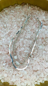 Tina Silver Crystal Layered Necklace-Necklaces-Kenze Panne-Peachy Keen Boutique, Women's Fashion Boutique, Located in Cape Girardeau and Dexter, MO