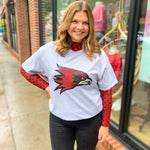 Glitter Redhawk Graphic Tee-Tops - Tees-Peachy Keen Boutique-Peachy Keen Boutique, Women's Fashion Boutique, Located in Cape Girardeau and Dexter, MO