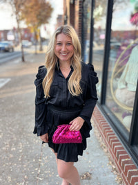 Sincerely Ours | Black Harlow Dress-long sleeve dress-Sincerely Ours-Peachy Keen Boutique, Women's Fashion Boutique, Located in Cape Girardeau and Dexter, MO
