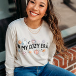 In My Cozy Era Natural Long Sleeve Tee-Tops - Tees-InkedUp Apparel-Peachy Keen Boutique, Women's Fashion Boutique, Located in Cape Girardeau and Dexter, MO