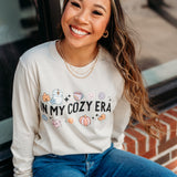 In My Cozy Era Natural Long Sleeve Tee-Tops - Tees-InkedUp Apparel-Peachy Keen Boutique, Women's Fashion Boutique, Located in Cape Girardeau and Dexter, MO