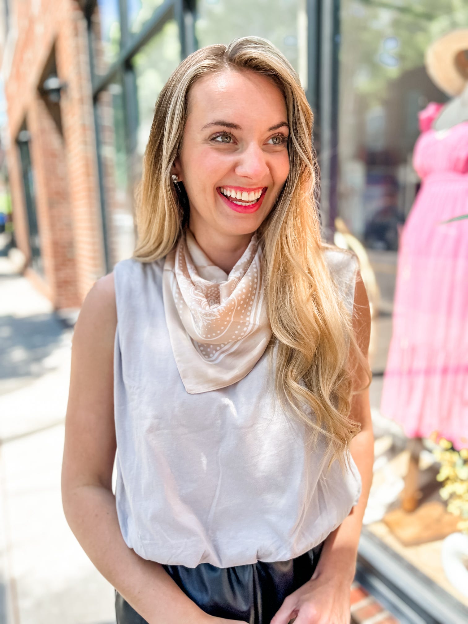 Kayla Bubble Tank, Taupe-Tops - Tanks-Moon Ryder-Peachy Keen Boutique, Women's Fashion Boutique, Located in Cape Girardeau and Dexter, MO