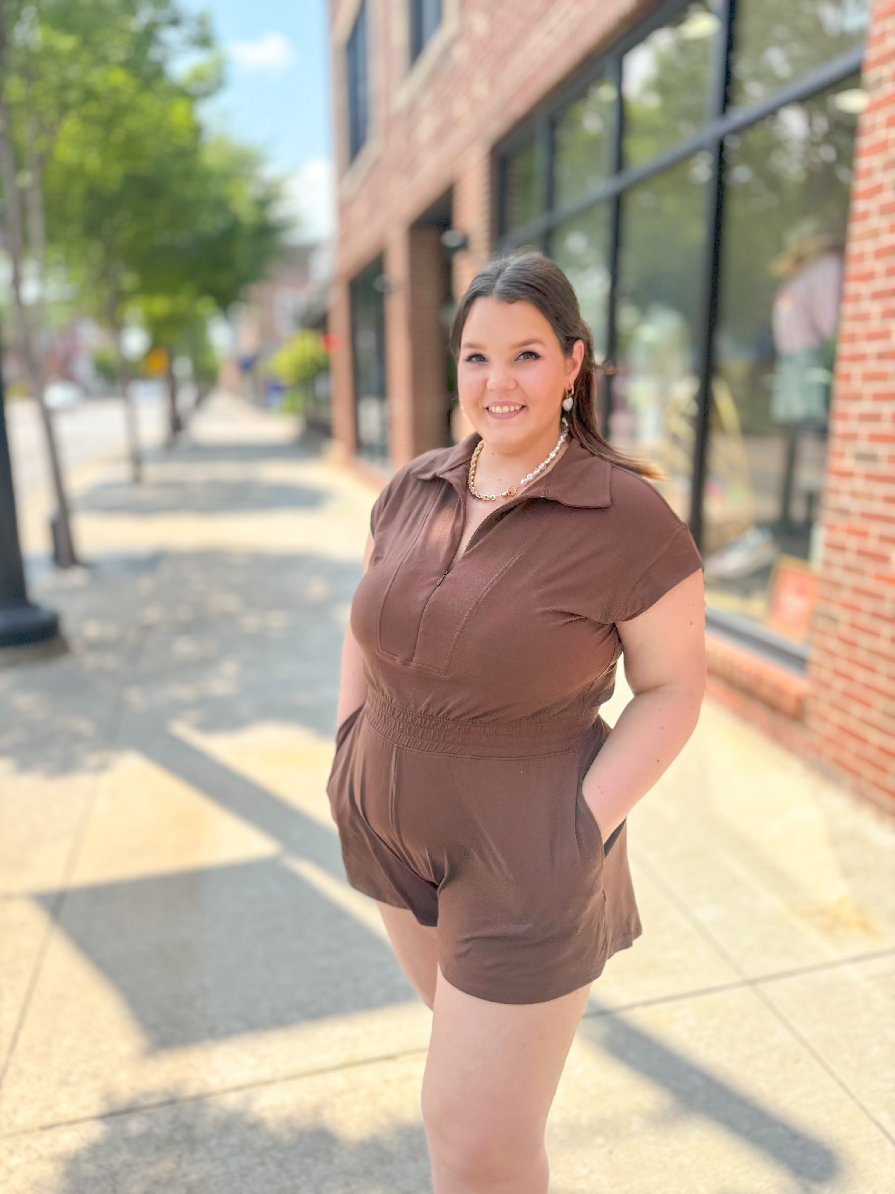 Coffee Run Tennis Romper-Jumpsuits & Rompers-Rae Mode-Peachy Keen Boutique, Women's Fashion Boutique, Located in Cape Girardeau and Dexter, MO