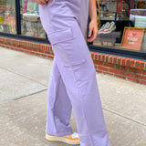 Lavender Haze Cargo Sweats-Bottoms - Pants-Rae Mode-Peachy Keen Boutique, Women's Fashion Boutique, Located in Cape Girardeau and Dexter, MO