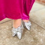 Silver Bow Flats-Shoes - Flats-Chinese Laundry-Peachy Keen Boutique, Women's Fashion Boutique, Located in Cape Girardeau and Dexter, MO