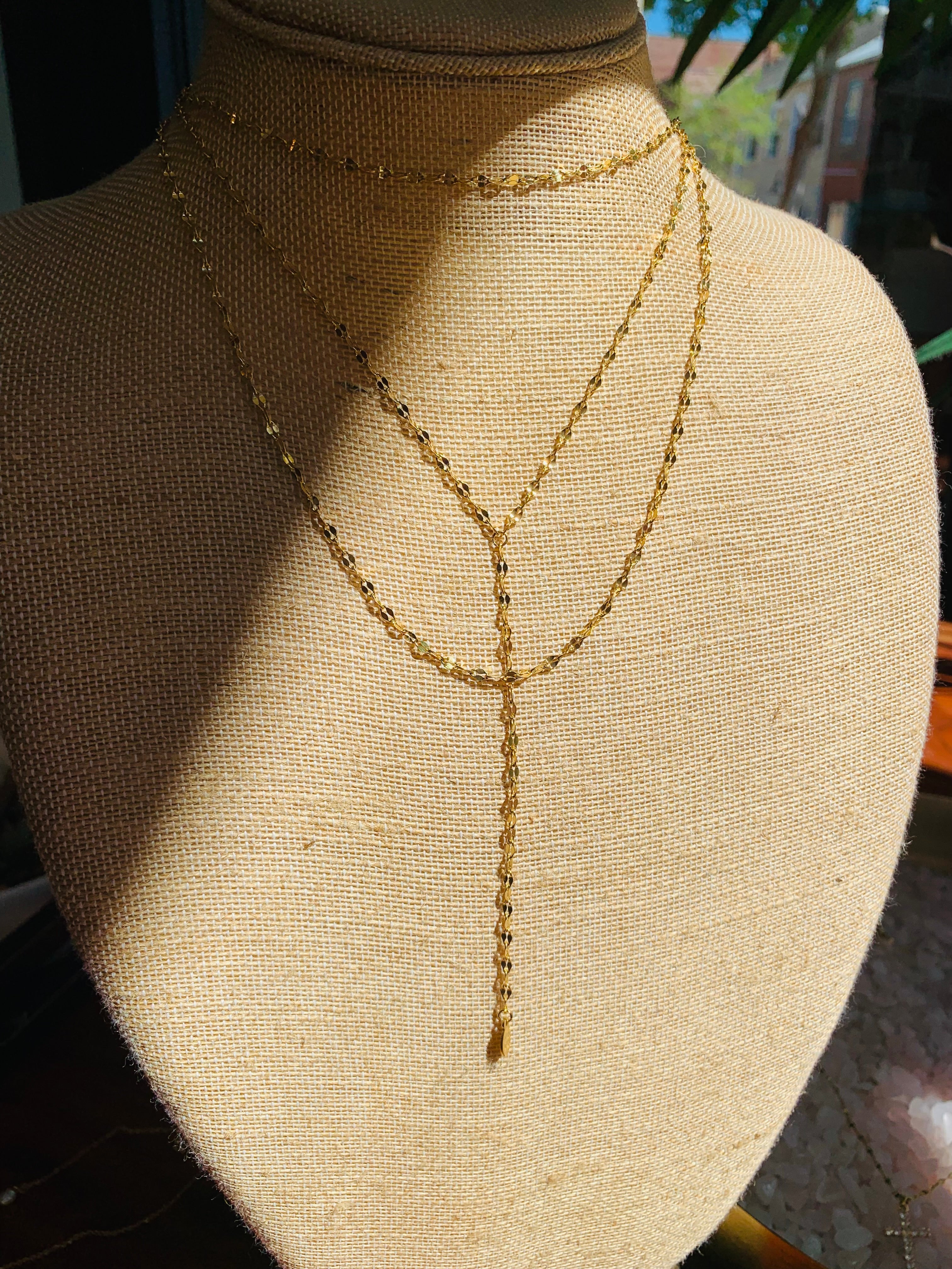 Tiana Tiered Gold Necklace-Jewelry - Necklaces-Peachy Keen Boutique-Peachy Keen Boutique, Women's Fashion Boutique, Located in Cape Girardeau and Dexter, MO