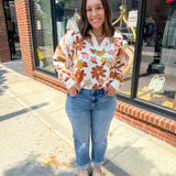 Baylee Floral Sweater Top-Tops - Sweaters-Main Strip-Peachy Keen Boutique, Women's Fashion Boutique, Located in Cape Girardeau and Dexter, MO