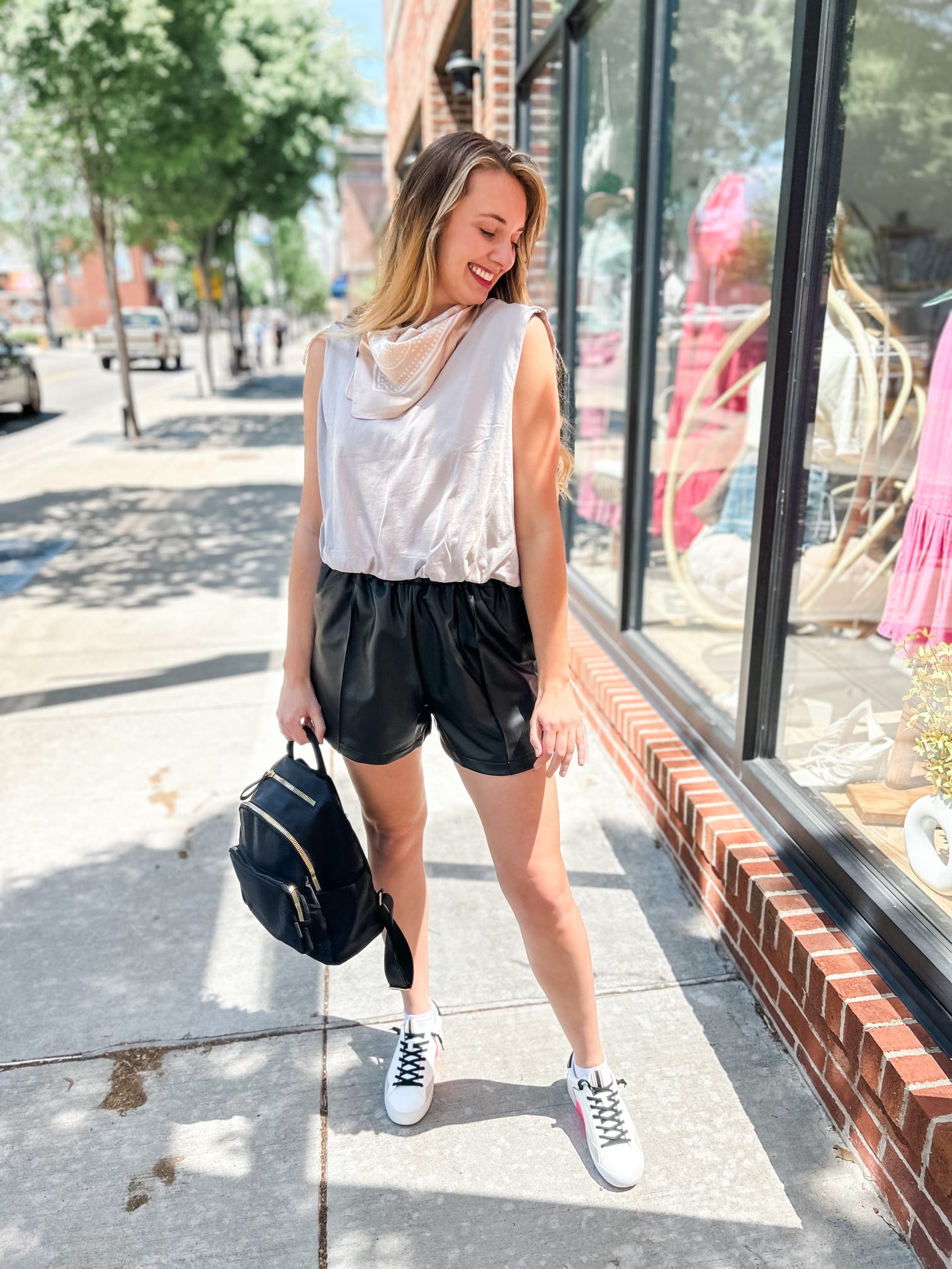 Taylor Vegan Leather Shorts-Bottoms - Shorts-Moon Ryder-Peachy Keen Boutique, Women's Fashion Boutique, Located in Cape Girardeau and Dexter, MO