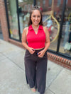 Tina Collared Cropped Sports Tank-Shirts & Tops-Rae Mode-Peachy Keen Boutique, Women's Fashion Boutique, Located in Cape Girardeau and Dexter, MO