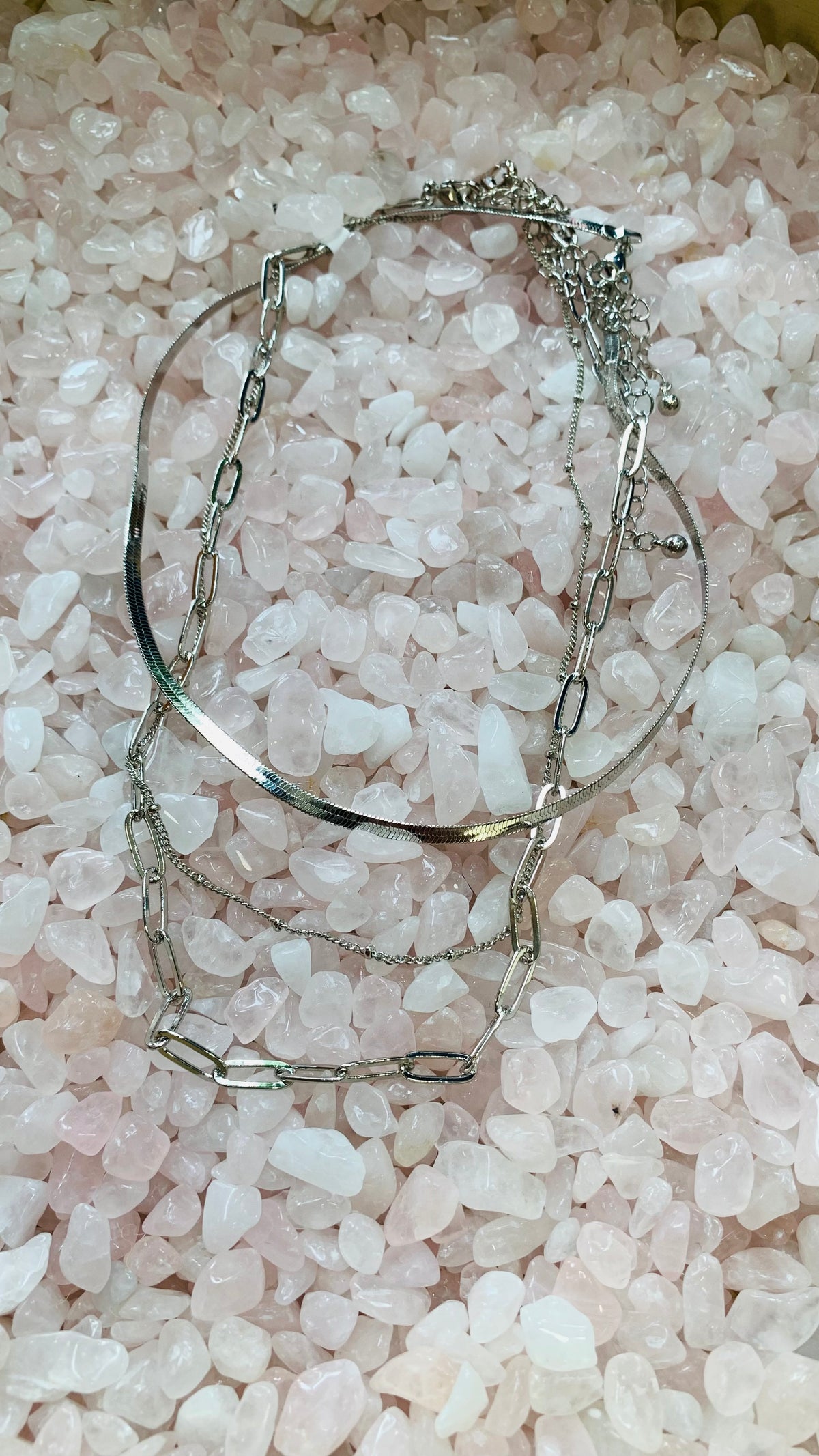 Reese Silver Tri Chain Necklaces-Necklace-Kenze Panne-Peachy Keen Boutique, Women's Fashion Boutique, Located in Cape Girardeau and Dexter, MO