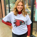 Glitter Redhawk Graphic Tee-Tops - Tees-Peachy Keen Boutique-Peachy Keen Boutique, Women's Fashion Boutique, Located in Cape Girardeau and Dexter, MO