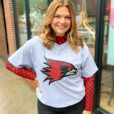 Glitter Redhawk Graphic Tee-Tops - Tees-Peachy Keen Boutique-Peachy Keen Boutique, Women's Fashion Boutique, Located in Cape Girardeau and Dexter, MO