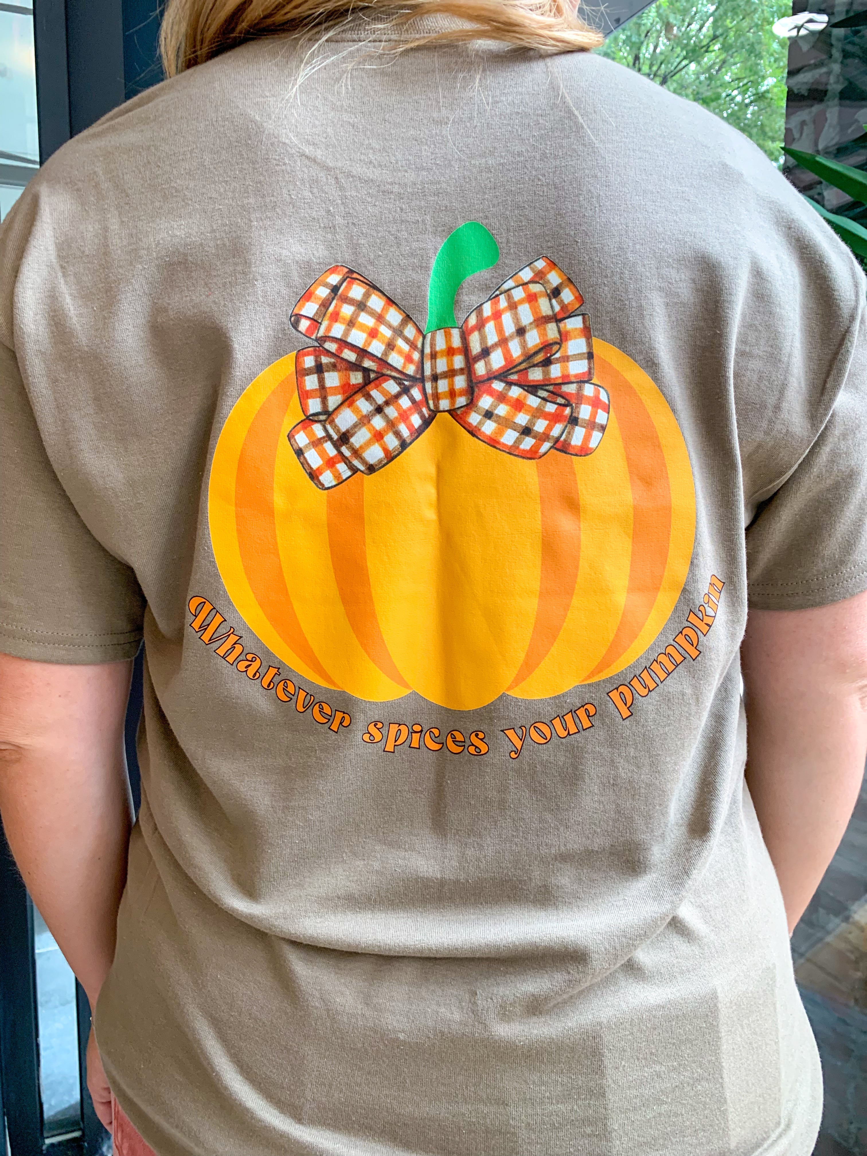 Whatever Spices Your Pumpkin Graphic Tee-130 Graphic T's-Peachy Keen Boutique-Peachy Keen Boutique, Women's Fashion Boutique, Located in Cape Girardeau and Dexter, MO