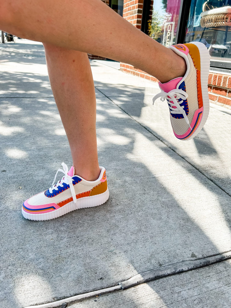 Chinese Laundry | Sprinted Mesh Colorful Sneaker-220 Shoes-Chinese Laundry-Peachy Keen Boutique, Women's Fashion Boutique, Located in Cape Girardeau and Dexter, MO
