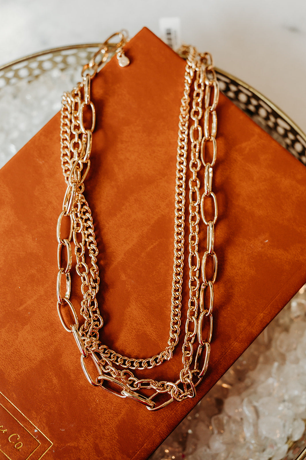 Chunky 3 Layered Chain Necklace-Necklaces-Golden Stella-Peachy Keen Boutique, Women's Fashion Boutique, Located in Cape Girardeau and Dexter, MO