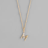 Gold Crystal Initial Necklace-Jewelry - Necklaces-Golden Stella-Peachy Keen Boutique, Women's Fashion Boutique, Located in Cape Girardeau and Dexter, MO