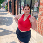 Tina Collared Cropped Sports Tank-Shirts & Tops-Rae Mode-Peachy Keen Boutique, Women's Fashion Boutique, Located in Cape Girardeau and Dexter, MO