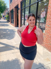 Tina Collared Cropped Sports Tank-Shirts & Tops-Rae Mode-Peachy Keen Boutique, Women's Fashion Boutique, Located in Cape Girardeau and Dexter, MO