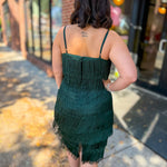 Daisy Fringe Emerald Green Dress-Dresses-Gilli-Peachy Keen Boutique, Women's Fashion Boutique, Located in Cape Girardeau and Dexter, MO