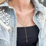 Sparkling Teardrops Layered Necklace-Jewelry - Necklaces-ChanSutt Pearls-Peachy Keen Boutique, Women's Fashion Boutique, Located in Cape Girardeau and Dexter, MO