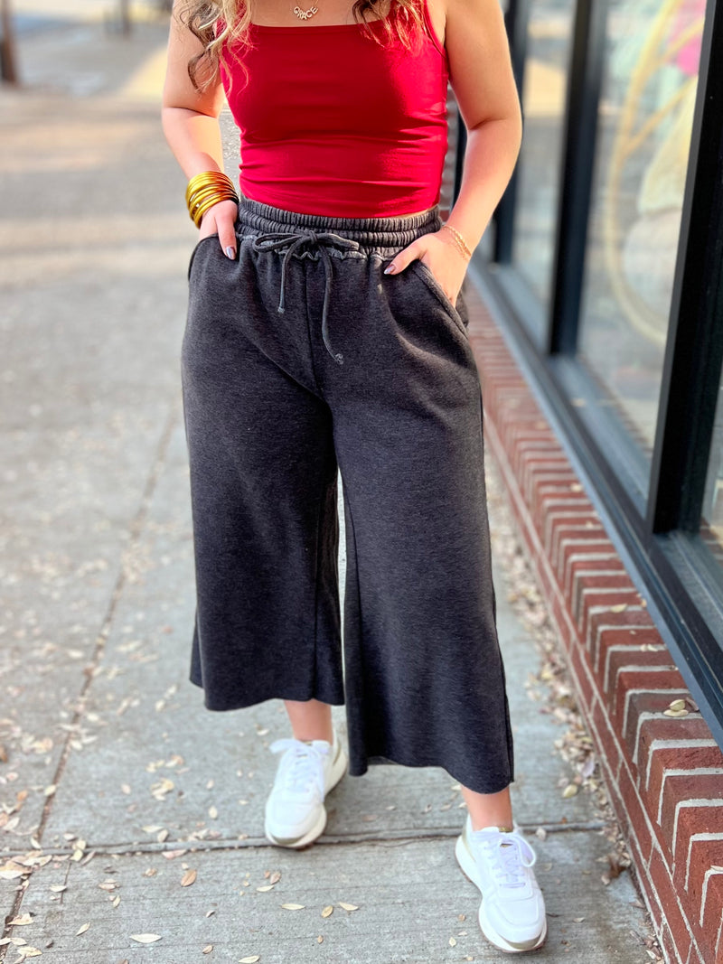 Acid Wash Fleece Sweatpants with Pockets-Lounge pants-Zenana-Peachy Keen Boutique, Women's Fashion Boutique, Located in Cape Girardeau and Dexter, MO
