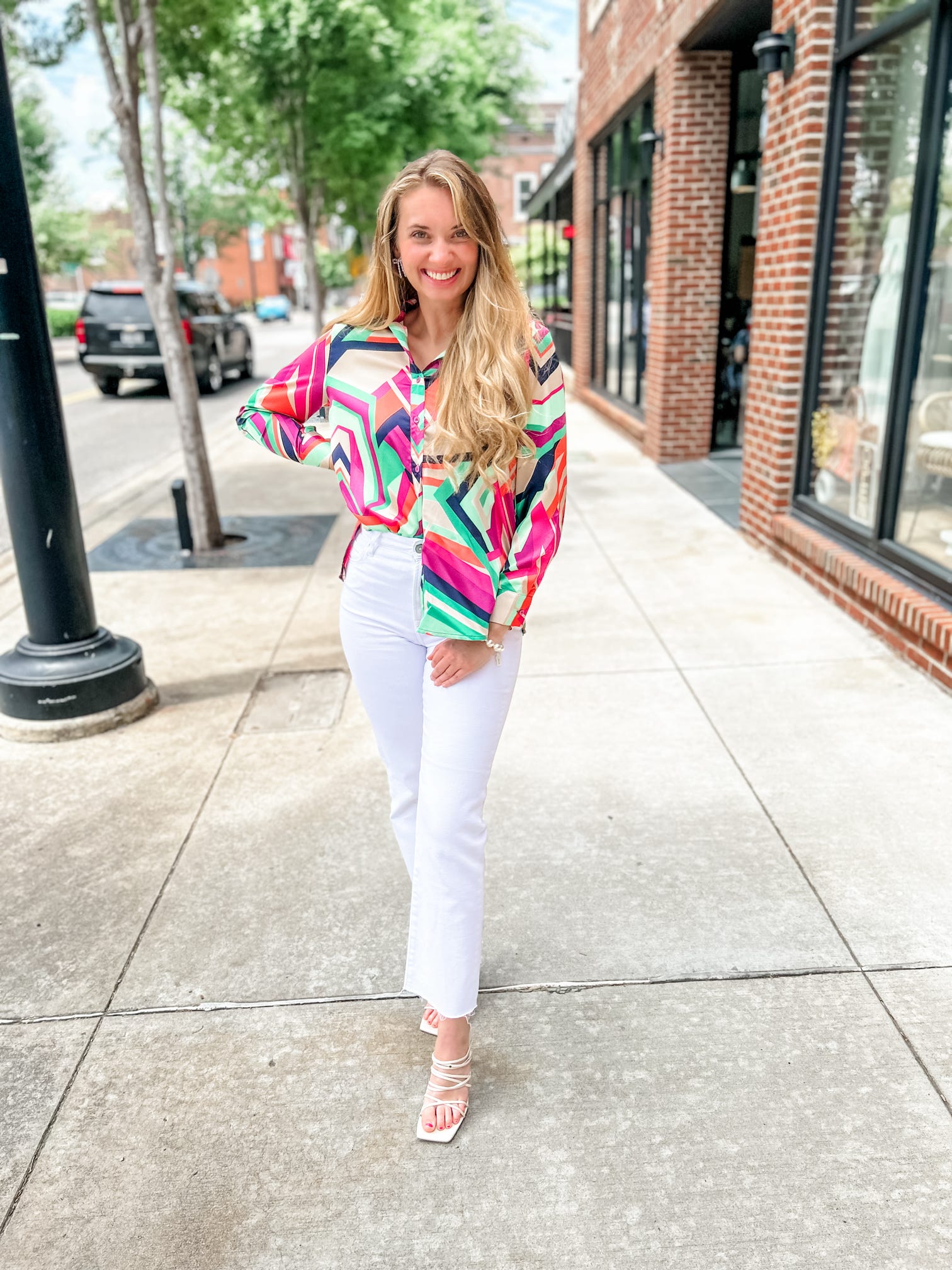 Sincerely Ours | Ayla Pattern Top-Tops - Blouses-Sincerely Ours-Peachy Keen Boutique, Women's Fashion Boutique, Located in Cape Girardeau and Dexter, MO