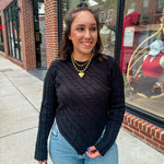 Beth Cable Knit Sweater Top-Shirts & Tops-Gilli-Peachy Keen Boutique, Women's Fashion Boutique, Located in Cape Girardeau and Dexter, MO