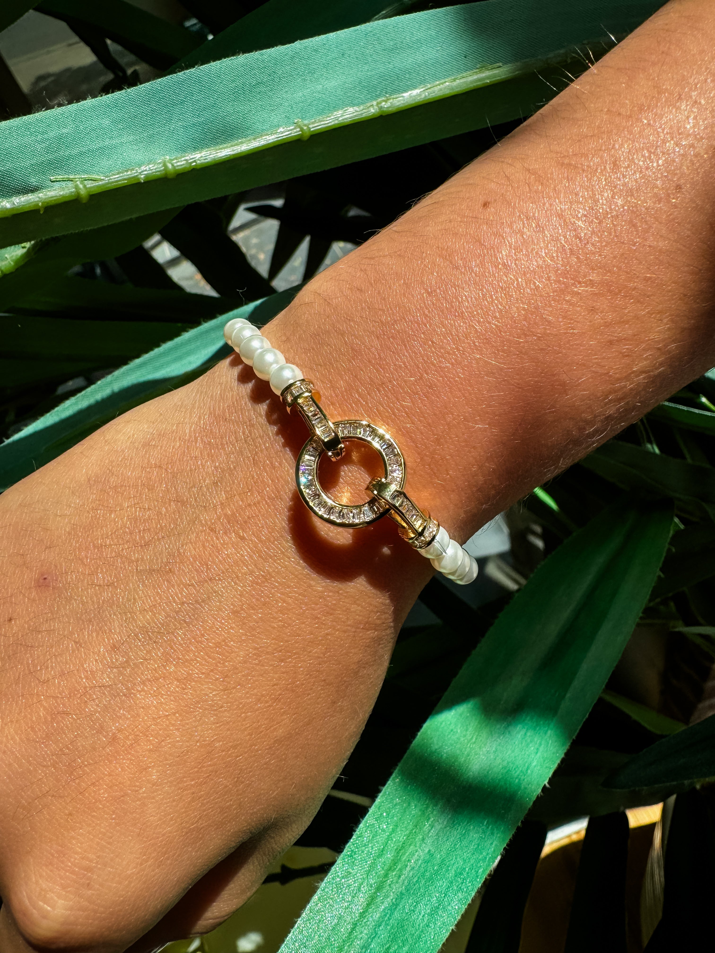 Darla Pearl CZ Bracelet-Jewelry - Bracelets-Haute Mess Jewelry-Peachy Keen Boutique, Women's Fashion Boutique, Located in Cape Girardeau and Dexter, MO